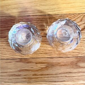 Crate & Barel  Crystal Candle Holders! Never used!!!
